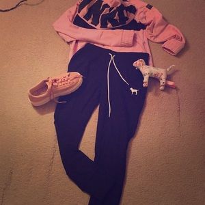 Black vs pink joggers